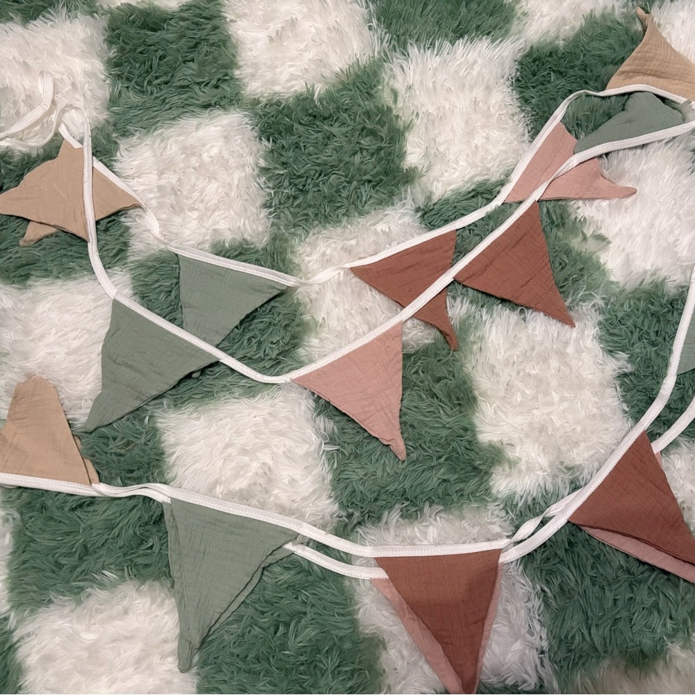 Colorful Fabric Pennant Flag Garland